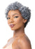 Grey curly afro pixie lace wig